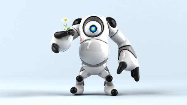 Big-robot-and-flower---3D-Animation