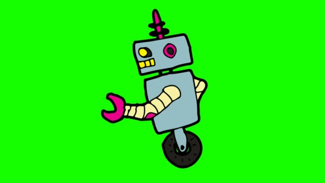 Kids-drawing-green-Background-with-theme-of-robot