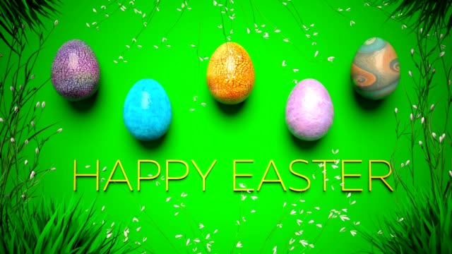 Happy-Easter-Bright-green-background.