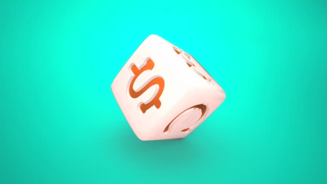 One-rolling-dice-with-USD,-Euro-and-bitcoin-symbols