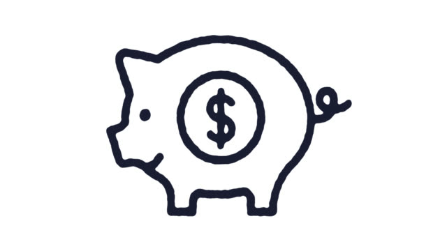 Piggy-Bank-Icon-Animation-Footage-&-Alpha-Kanal