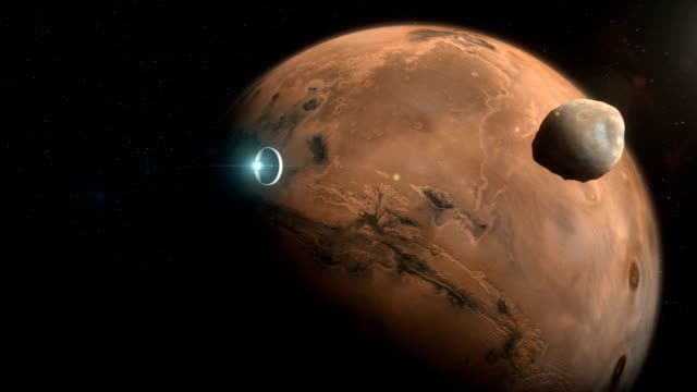 Spaceship-Arriving-at-Mars