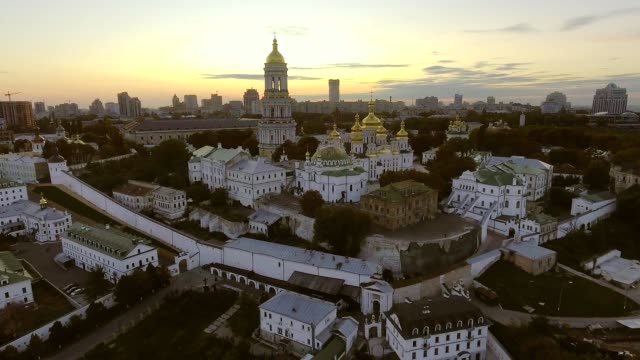 Aerial-view-of-Kiev-Pechersk-Lavra,-Kiev,-Kyiv,-Ukraine.