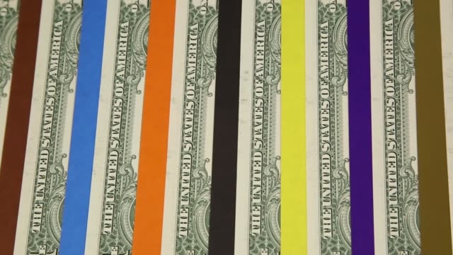 Paper-money-and-colorful-colorful-stripes.