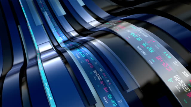 Aktienhandel.-Digitale-dreidimensionale-Animation-der-sich-ändernden-Börsenkurse.-Looping-Hintergrund.