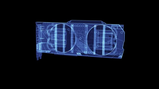 Hologramm-einer-rotierenden-GPU-aus-Partikeln
