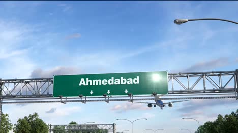 Flugzeug-Landung-Ahmedabad