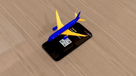 Passagierflugzeug-vom-Smartphone