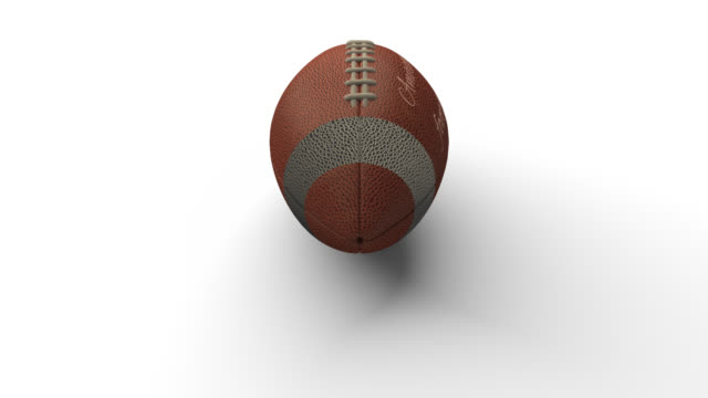 Isolated-American-football-ball-with-American-football-on-it,-3d-rendering,-loop