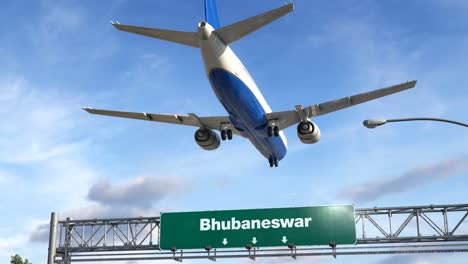 Flugzeug-Landung-Bhubaneswar