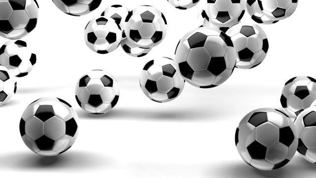 Jumping-soccer-balls-on-white-with-zoom.--(HD-30fps-+-Alpha)