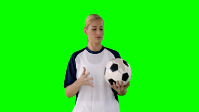 Woman-playing-with-a-ball