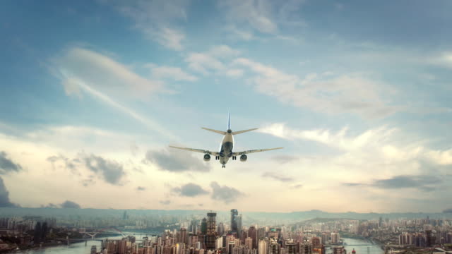 Flugzeug-Landung-Chongqing-China
