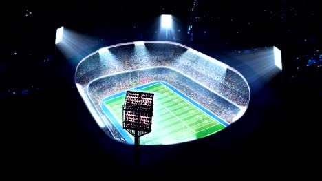 Iluminado-estadio-de-fútbol-americano.