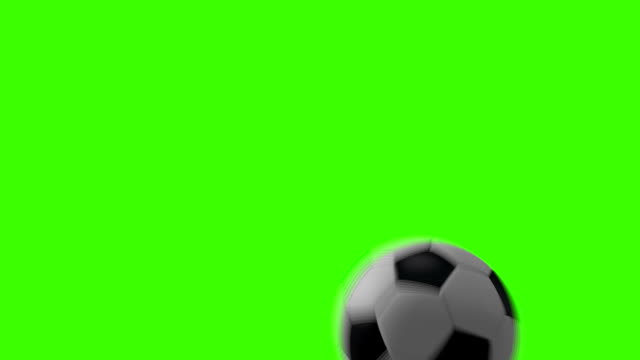 Fußball-Fußball-Ball-Video-Übergang-auf-Green-Screen-Hintergrund