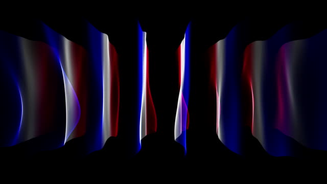 Wonderful-french-color-wave-flag-animation-for-sport-events,-loop-HD
