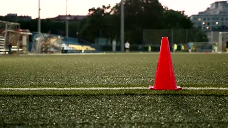 Cone-markers-for-american-football.-Smooth-and-slow-slider-shot.