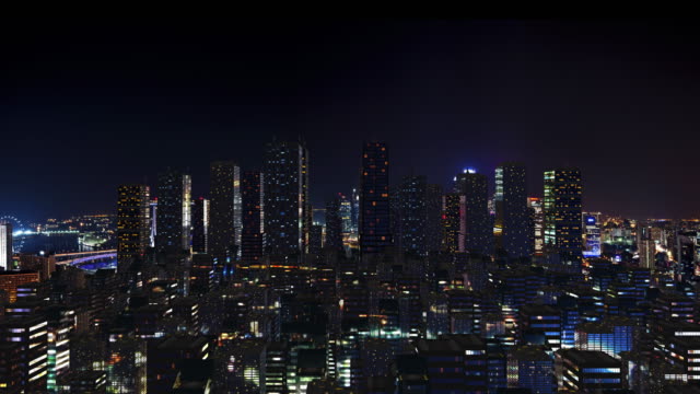 Futuristische-Stadt-Skyline-bei-Nacht.