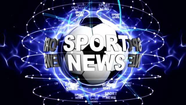 SPORT-NEWS-und-Sportbälle,-Green-Screen,-Hintergrund,-Rendering,-Animation,-Schleife
