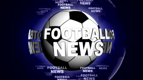 Fußball-NEWS-und-Ball-Animation,-Rendern-Hintergrund,-Schleife