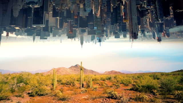 Desert-and-Upside-down-City-Fantasy-Concept-4k