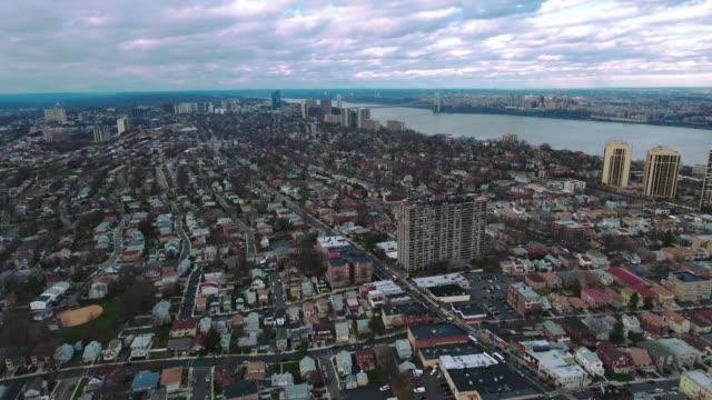 Cliffside-Park-NJ-Aerial-View-Of-GW-Bridge-In-the-Distance