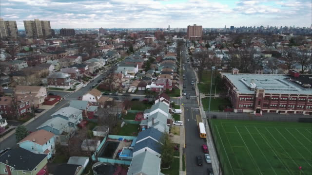 Cliffside-Park-NJ-Aerial-View-Of-School-&-Buildings