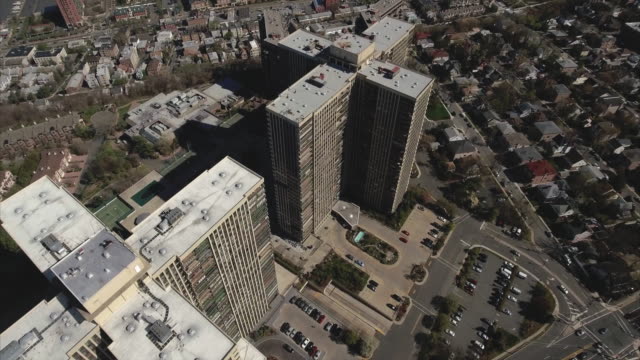 Cliffside-Park-NJ-Aerial-Flyover-Of-Two-Apartment-Complexes