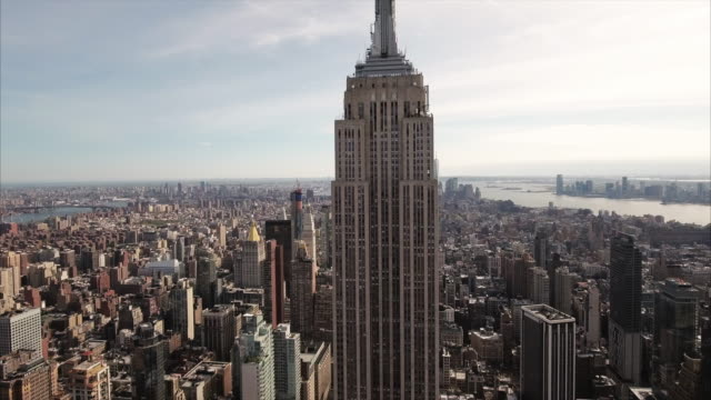 NYC-Antenne-Diagonal-mit-Freedom-Tower-stossen-In-der-Backgound-erschossen