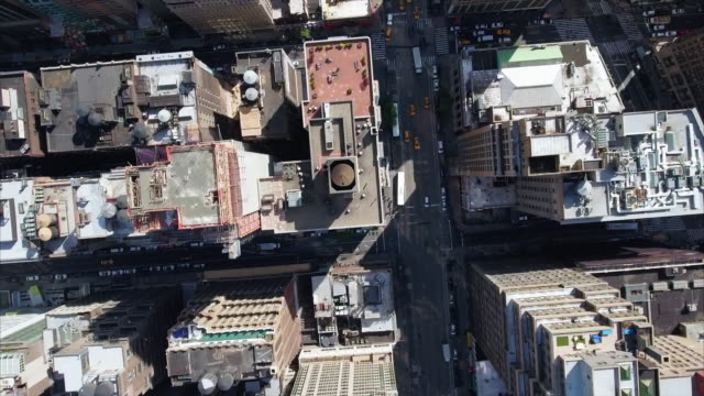 Aerial-Of-NYC-Stationary-Overhead-Shot