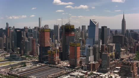 Aerial-shot-of-buildings-under-construction-in-New-York-City.