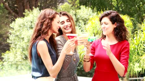 Attractive-women-having-a-drink-outdoor