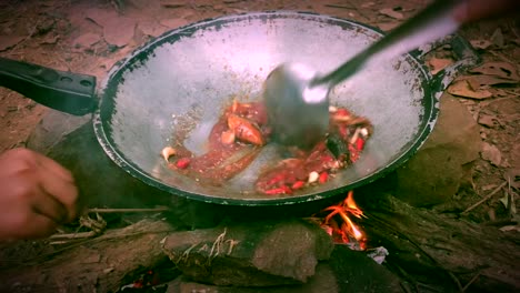 Cooking-in-forest-camping