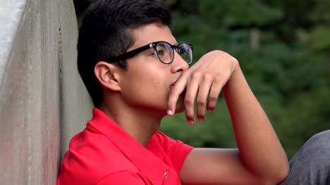 Intelligente-Teen-Hispanic-Boy-Denken