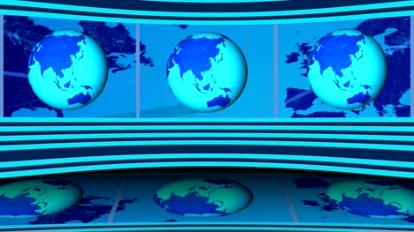 Virtuelle-NEWS-Studio,-voll-HD-mit-rotierende-Erde