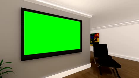 Mehrere-grünen-Bildschirm-Hintergrund-Interieur-Büro-Animationen