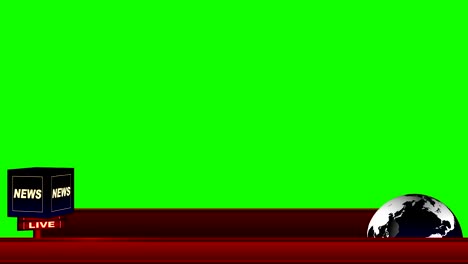 Live-News-Flash-niedriger-Dritter-auf-einem-Green-Screen-Hintergrund