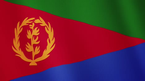 Animación-que-agita-la-bandera-de-Eritrea.-Pantalla-completa.-Símbolo-del-país