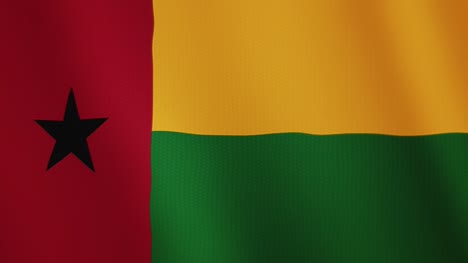 Animación-que-agita-la-bandera-de-Guinea-Bissau.-Pantalla-completa.-Símbolo-del-país