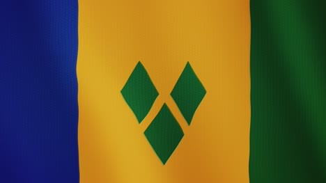 Animación-que-agita-la-bandera-de-San-Vicente-y-las-Granadinas.-Pantalla-completa.-Símbolo-del-país