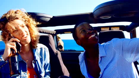 Female-friends-having-fun-in-the-car-4k