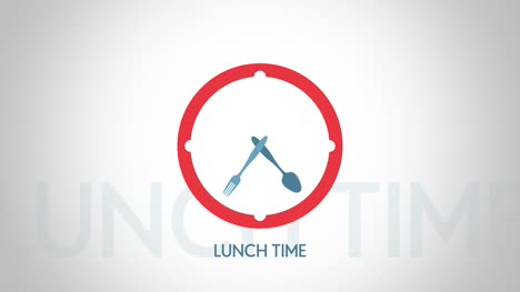 Mittagessen-Zeit-symbol-animation