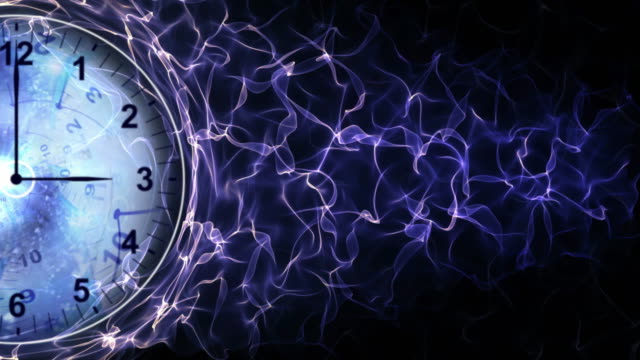 Clock-and-Fibers-Form-Ring,-Time-Concepts-Background,-Loop,-4k