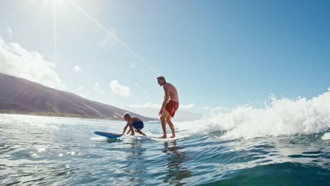 Vater-und-Sonne-Surfen