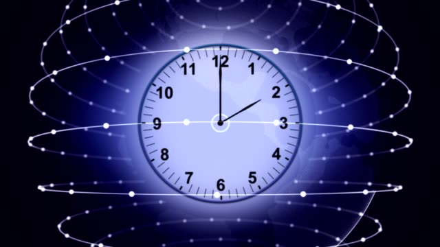 Uhren,-Zeitreise-Konzept-in-Fasern-Ring,-Rendering,-Animation,-Hintergrund,-Schleife