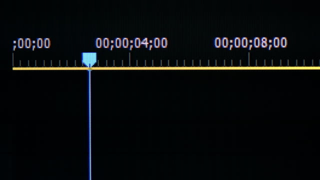Monitor-Closeup-Of-Moving-Video-Timeline