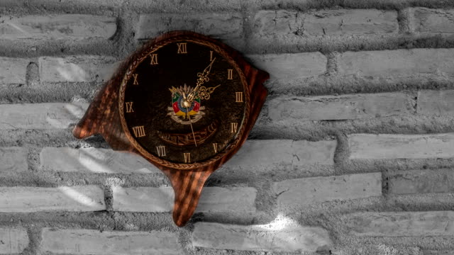 Timelapse-del-reloj-con-formato-y-escudo-de-armas-del-estado-de-Rio-Grande-do-Sul