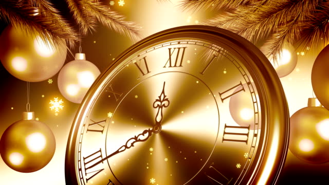 Golden-New-Year-Clock-Countdown-On-Gold-Background.-4K.-3840x2160.
