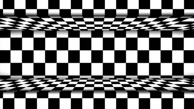 Checker-Tür-Animation,-Rendern,-Hintergrund,-Schleife