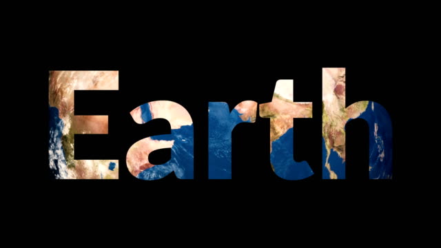 Text-Earth-revealing-turning-Earth-globe